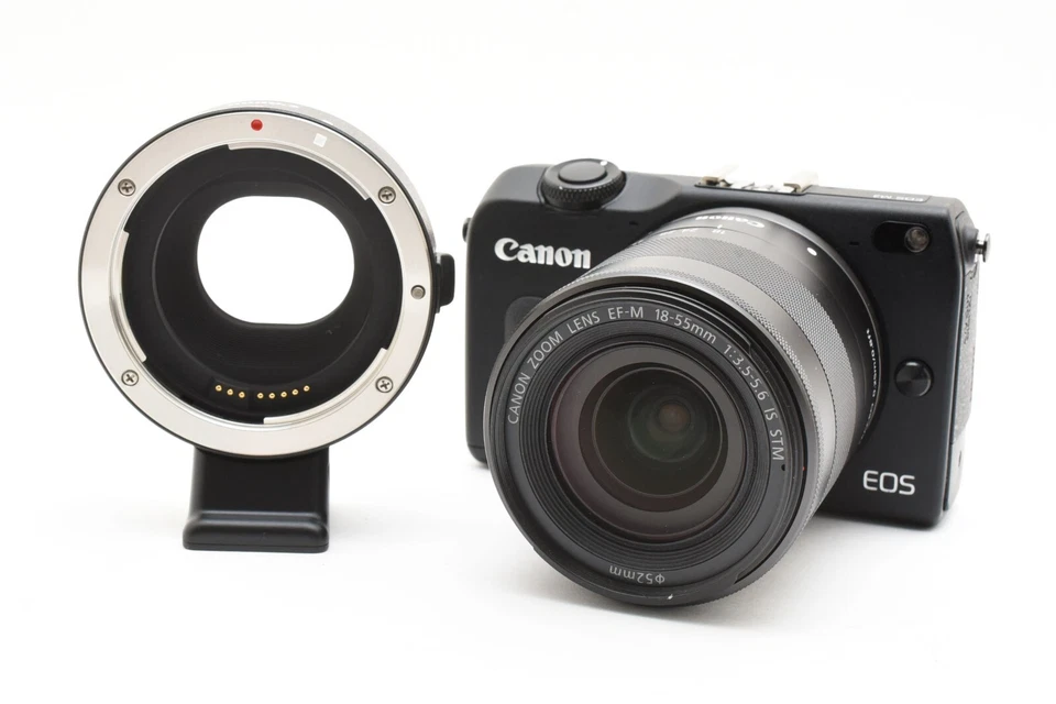 Canon EOS M2 lens Kit , 18-55mm lens ,90ex Flash,  EF-M mount adapter D 2446952 - Image 2 of 4