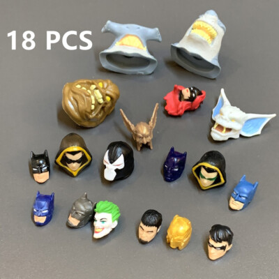 18 SUPER RARE HEAD From DC Comics UNVERSE 3.75''  FGURES ROBIN FLASH TOYS HEROES