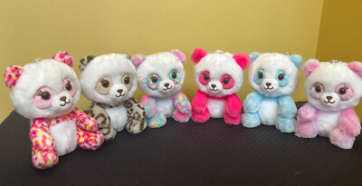 Panda Party 7.5'' Plush Pink, Blue, Confetti, Leopard, Pink/Purple & Tye Dye NWT