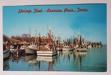 Postcard Shrimp Fleet of Boats Aransas Pass Texas USA By Frank B. Whaley