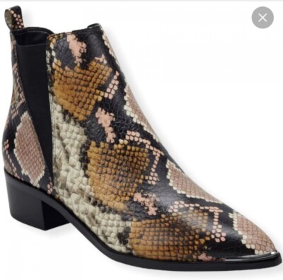 Marc Fisher Yale Chelsea Boot Snakeskin Print Size