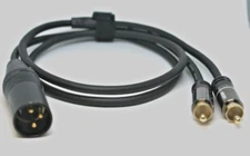 Naim NAP 250 REAN Gold XLR to Gold RCAs 3ft Audiophile Cable Amp - preamp New