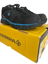 Terra Women's Pacer 2.0 Composite Toe Construction Shoe Black/Blue Size 7.5