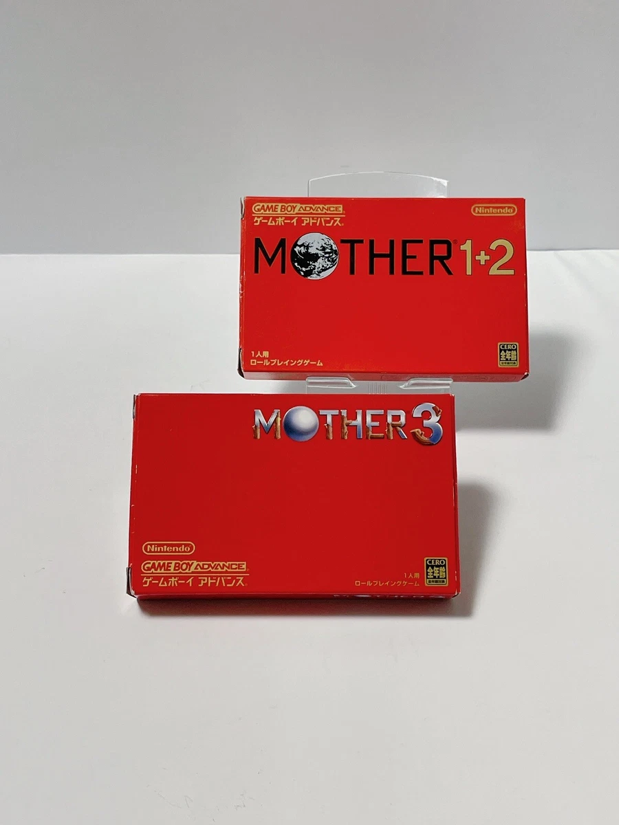 Nintendo Gameboy Advance GBA Mother 1+2 and Mother 3 w/ Box Manual Japanese Ver.