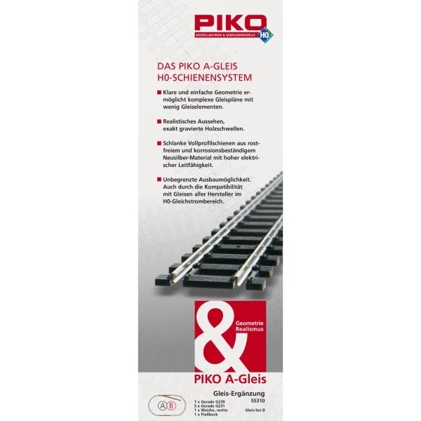 Piko 55310 A-Gleis Set: B H0 + Neu - Bild 2 von 3