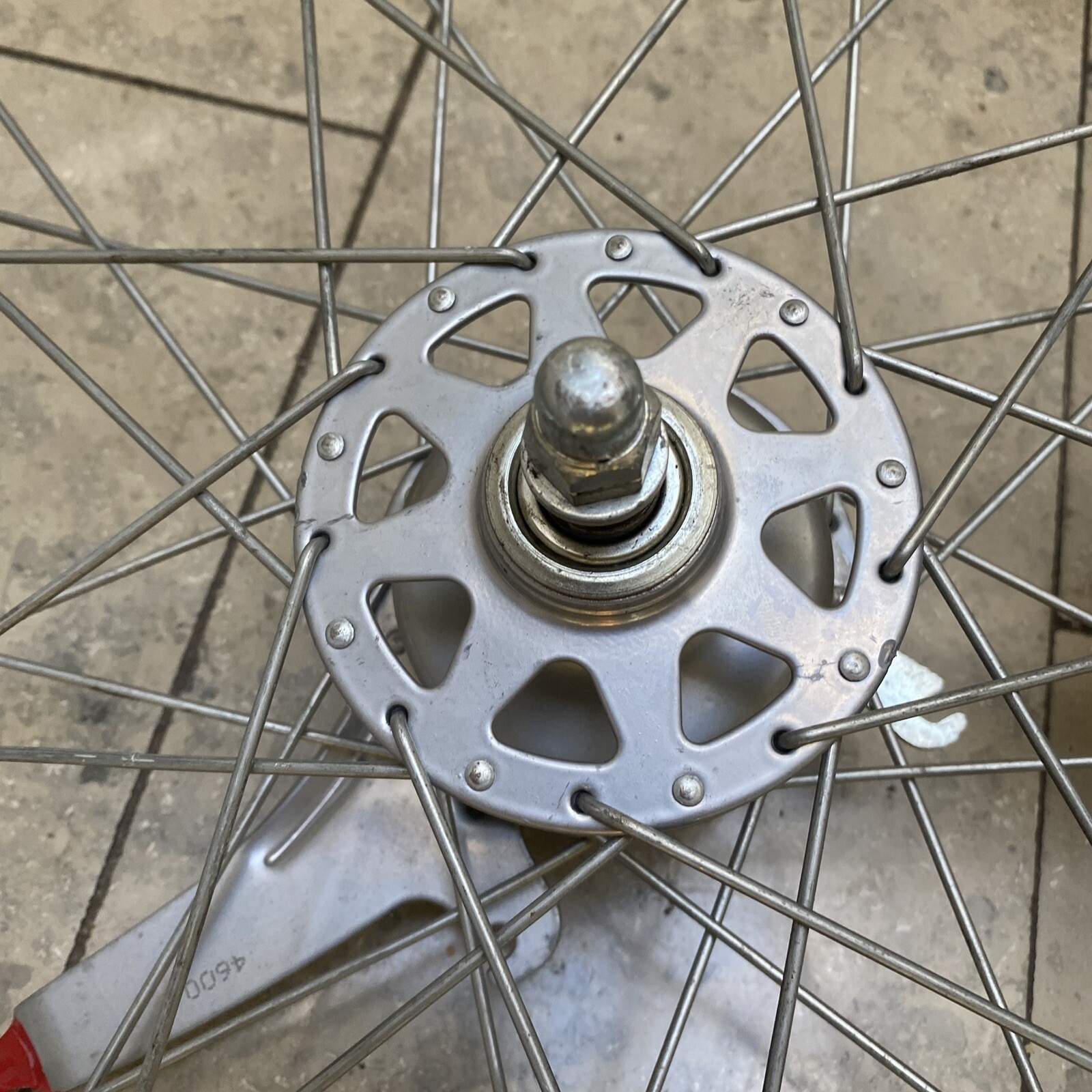 Vintage 36h 26 x 1 1/2 Wheelset Silver Hub Brake Internal Gears Tandem