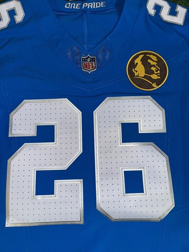 Authentic Jahmyr Gibbs Detroit Lions Thanksgiving Nike Vapor FUSE Elite Jersey - 第 2/7 張圖片