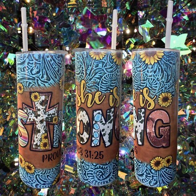 She Is Strong Water Tumbler 20oz