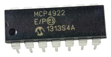 1pc MICROCHIP 'MCP4922-E/P Digital to Analog Converter, 12 bit, 3 Wire, Ser
