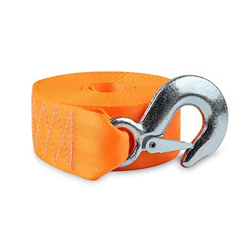 Boat Trailer Winch Strap With Hook Replacement 2''x21' Heavy Duty Boat