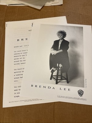 Pop Rockabilly Country Singer BRENDA LEE B&W 8x10 Publicity PHOTO 1991