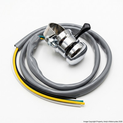 Lucas Style 25SA 27'' Horn Dip Switch AJS Matchless AMC Clamp On grau 31563 UK