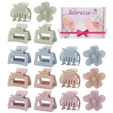 16 PCS Small Claw Clips for Thin Thick Hair, 4 Shapes Small Hair Clips, Cute ...