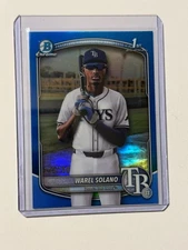 2025 Bowman Chrome Warel Solano True Blue Refractor /150 Rays