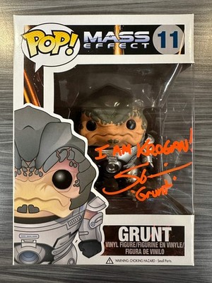 Funko POP! Mass Effect - Grunt (Signed/Steve Blum/JSA)(Damaged Box) #11