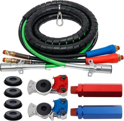 3 in 1 Semi Truck Air Line Kit 15FT with Glad Hands