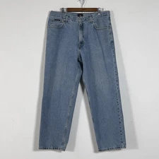 Vtg Tommy Hilfiger Jeans Mens Sz 38/30 Fits 34x29 Blue Baggy Tapered Y2K 90s