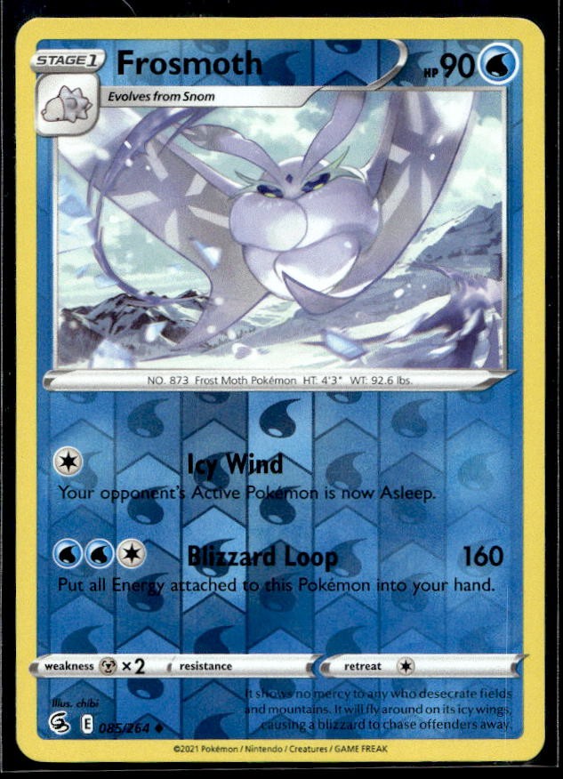Frosmoth Pokemon SWSH08: Fusion Strike 085/264 Reverse Holo LP