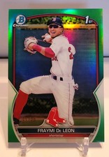 2023 Bowman - Chrome Prospects Fraymi De Leon #BCP-97 Green Refractor /99 (RC)