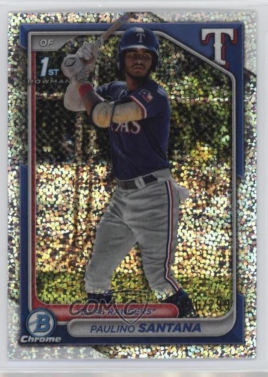 2024 Bowman Chrome Prospects Speckle Refractor /299 Paulino Santana #BCP-245