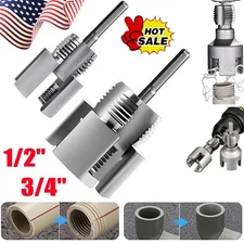 US Integrated Internal & External Pipe Threading Tool For 1/2'' 3/4'' Water Pipe