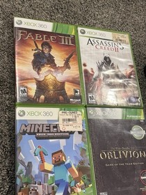 Xbox 360 S Black Console & Games Lot + Controllers - Resident Evil 5/Left 4 Dead