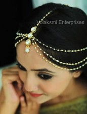 Kundan Pearl Matha Patti Bridal Headpiece