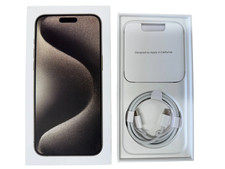 Original Apple iPhone 15 Pro Max Retail Box with USB-C Charging Cable Option