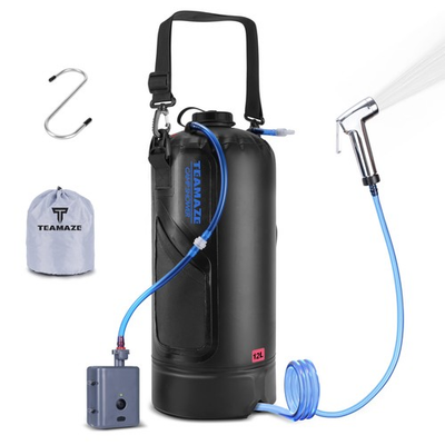 #ad #ad Portable Shower12L 3.2 Gal Solar Camping Shower Bag with Auto Pressure Pump... $61.27