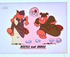 VINTAGE 1970s Heat Transfer | Beetle Bailey and Sarge -Holoubek Studios '76