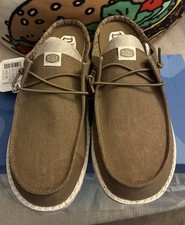 Hey Dude Wendy Stretch Canvas Walnut Women s Size 9 Lightweight Slip-On