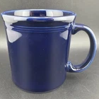 FIESTAWARE Dark Cobalt Blue Java Mug, Cup, 12 oz, Coffee, Tea, D Handle HLC USA