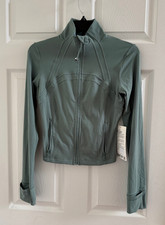 New Lululemon Define Cropped Jacket Nulu Size 6 Crater Blue -LW3HJFS CRBU