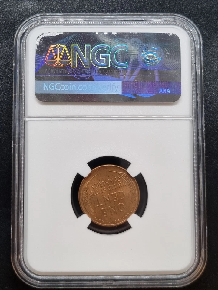 1932 Lincoln Wheat Cent 1c High Grade Graded MS 66 RB by NGC Red Brown #94702 - Image 2 of 2