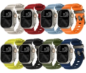 Pour Apple Watch Ultra 3 Series 11 10 9 8 7 SE 42/44/45/46/49mm Bracelet en silicone