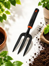 Garden Hand Fork Cultivator Rake Soil Loosening Weeding Tool Ergonomic Handle