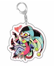 Hazbin hotel helluva boss Fizzarolli sitting acrylic keychain