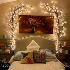 96 LED Wall Tree Enchanted Willow Vine Lights Bendable Branch USB Fairy Lighting