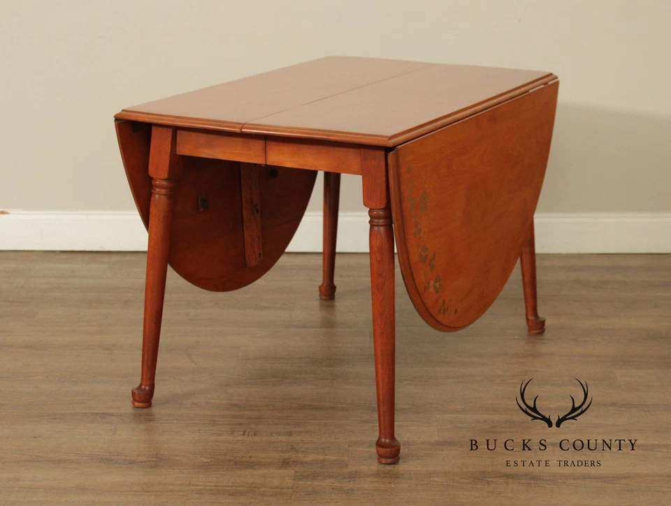 Mesa de comedor vintage Cushman Colonial Creations hoja caída de arce con 2 hojas Foto 2 de 4