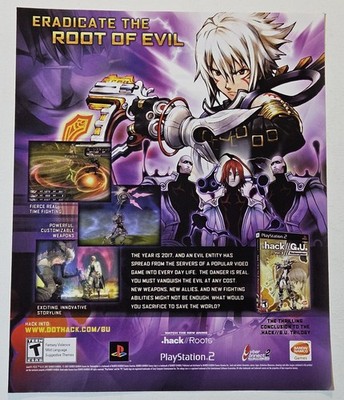 Dot Hack GU Vol. 3 Redemption PS2 Vintage Magazine Ad Print Bandai Namco 2007