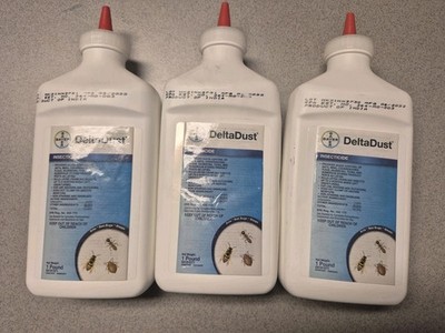 Lot of 3 BAYER DELTA DUST 1lb per bottle