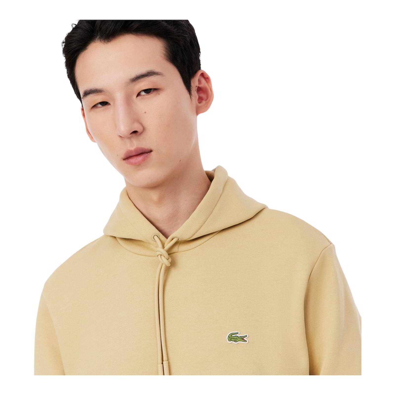 Lacoste Classic Fit Overhead Hoodie Beige image 5