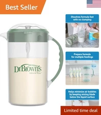 Dr. Brown's 32oz Spill-Proof Formula Mixer with Adjustable Stopper, Olive