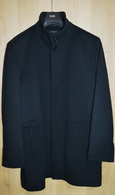 Boss Hugo Boss Stratus Schurwolle & Kaschmir Mantel 44R Schwarz