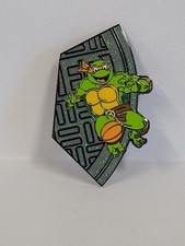 Embossed Enamel Lapel Pin Badge - TMNT Sewer Michaelangelo Mikey Ninja Turtles