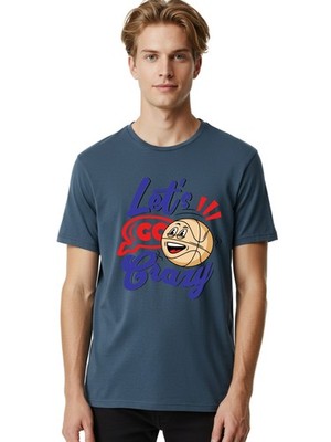 Let-S-Go-Crazy Mens Graphic Tee,100% Cotton,Casual Summer Wear