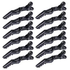 HH&LL 12pcs Hair clips for Styling � Wide Teeth & Double-Hinged Design � Alliga