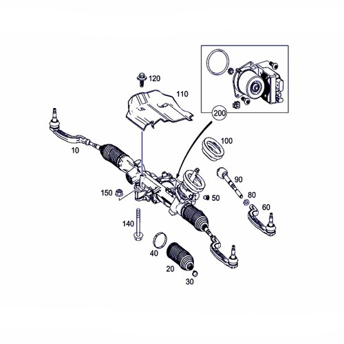 Steering Bellow Set Front for Mercedes W246/176 C117 X156 CLA250 B200 2464630096 - Picture 8 of 9