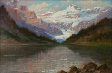 MQ-OP0104 100% Handmade Painted Alp River Landscape Oil Painting Art On Canvas