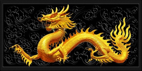 Aquarium Background Poster Golden Dragon HD 3D Fish Tank Decorations Landscape - Picture 2 of 5